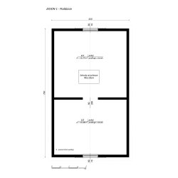Holzhaus Esche 1C 5x7m + 2m Terrasse 35m2