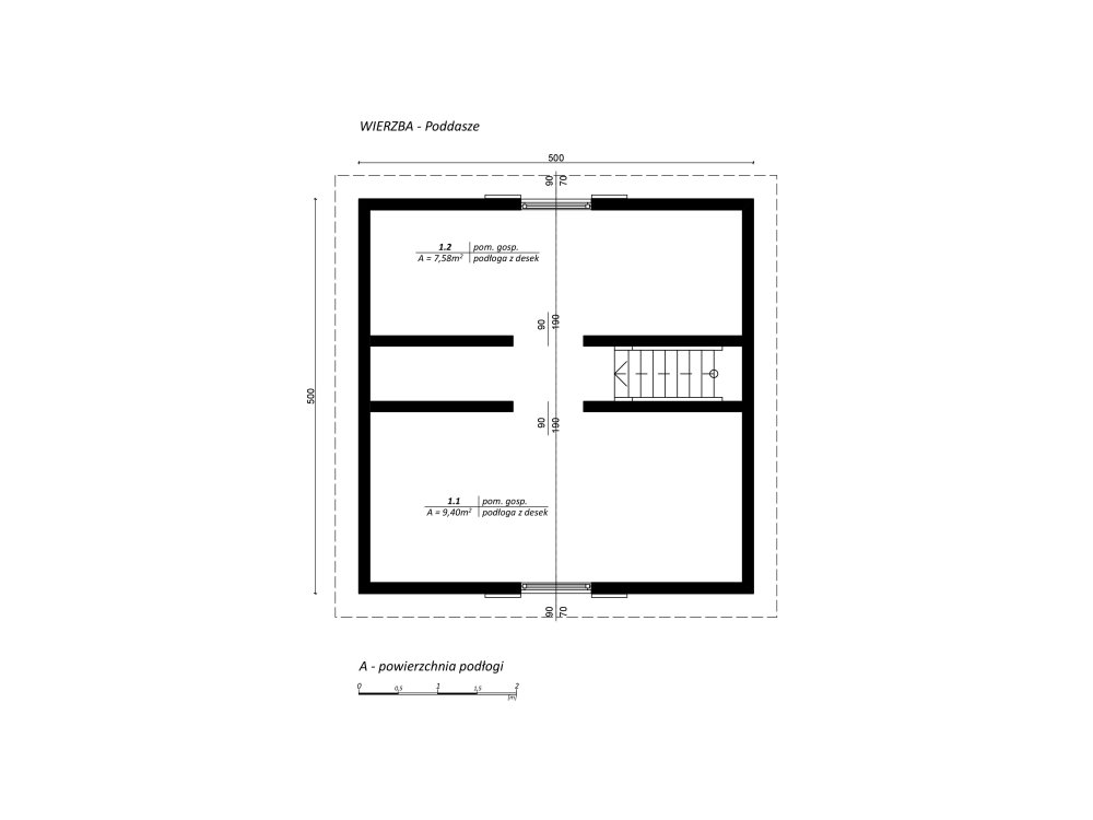 Holzhaus Wierzba Modern A 5x4m 20m2