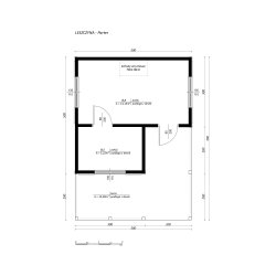 Wooden house Leszczyna 5 x 5m + 2m terrace 25m2