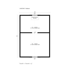 Dom drewniany Leszczyna 5 x 5m + 2m taras 25m2