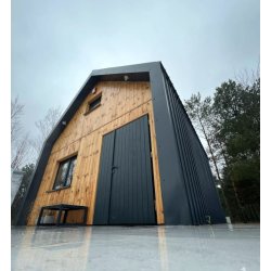 Dom drewniany Wierzba Modern C 5x6m + 3x6m taras 30m2