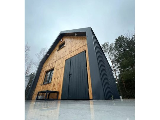 Dom drewniany Wierzba Modern C 5x6m + 3m 30m2