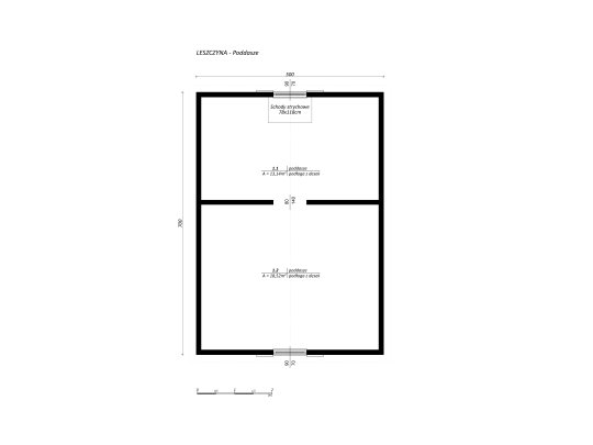 Holzhaus Leszczyna B 5,5 x 6m + 2m Terrasse 33m2
