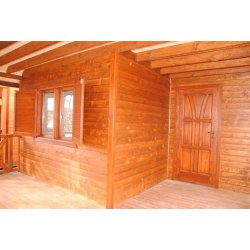 Dom drewniany Leszczyna C 5 x 7m + 2m taras 35m2