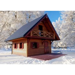 Grzybek summer house 5x5m + 3m terrace 25m2