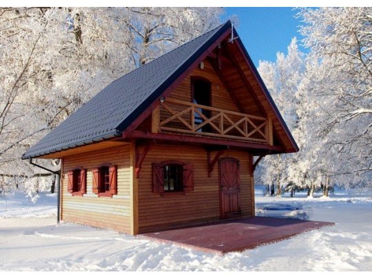 Grzybek summer house 5x5m + 3m terrace 25m2