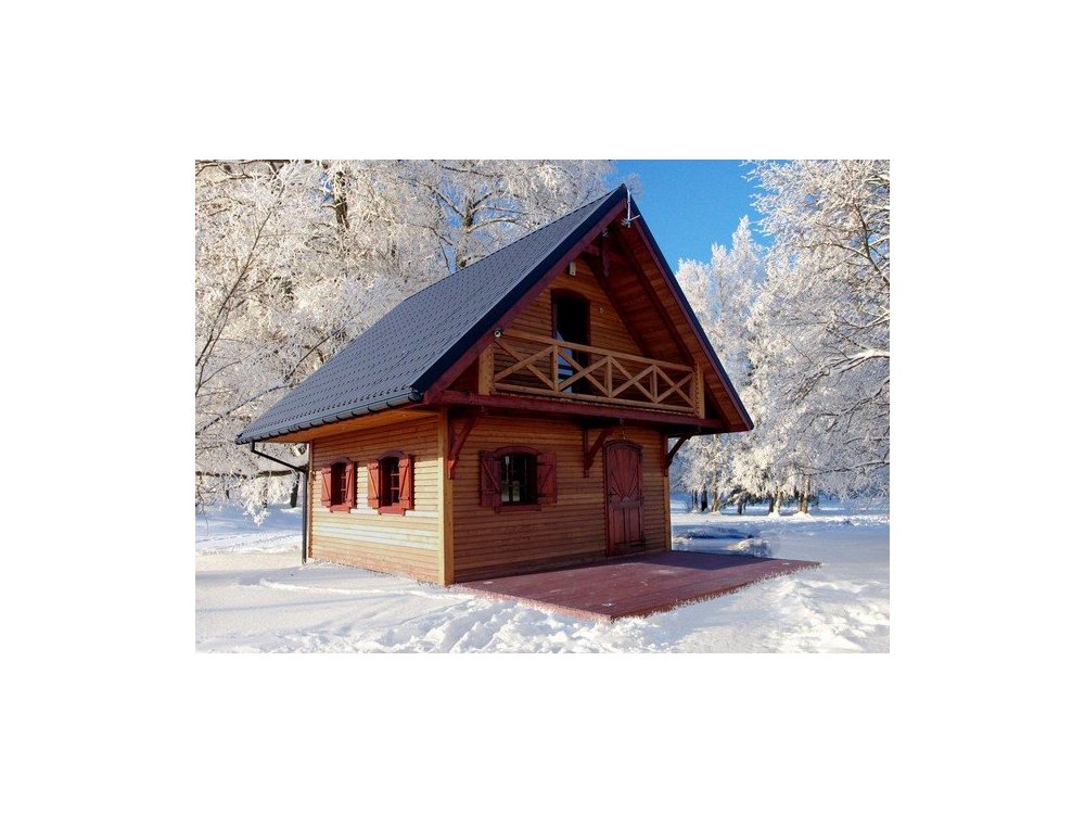 Domek letniskowy Grzybek 5x5m + 3m taras 25m2