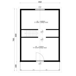 Summer house Dąb A 4.5 x 7m + 2.5m terrace 32m2