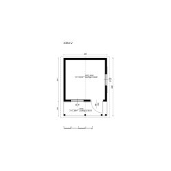 Dom drewniany Jodła 2 3 x 3m + 1m taras
