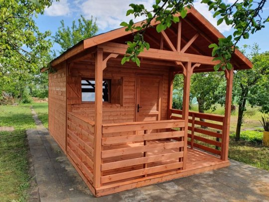 Holzhaus Jodła 2A 4 x 3m + 2m Terrasse