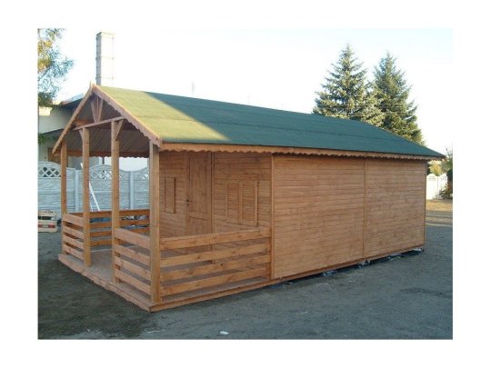 Holzhaus Jodła 2B 4 x 4m + 2m Terrasse