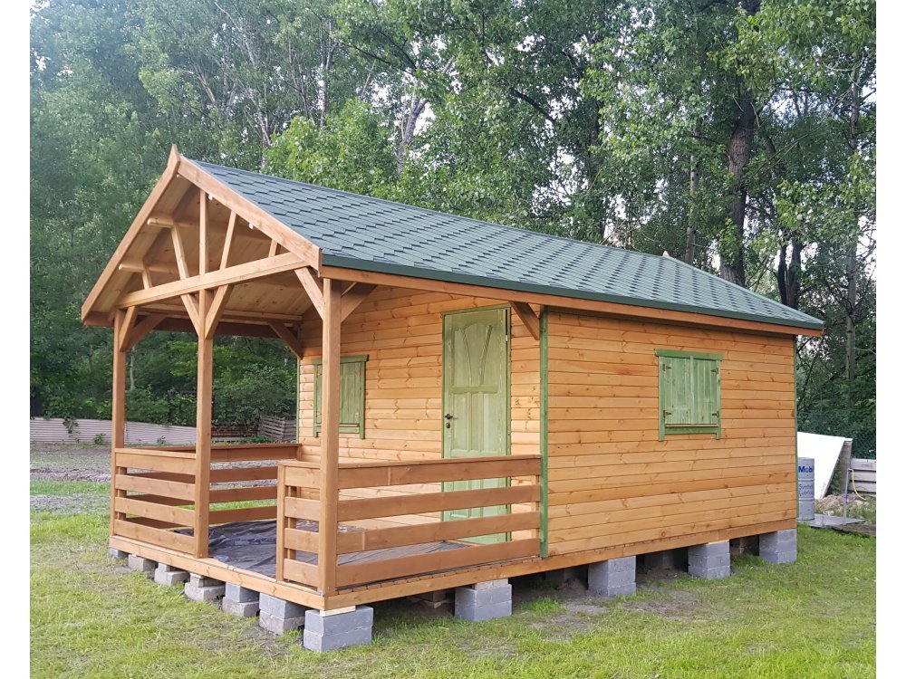 Holzhaus Jodła 2B 4 x 4m + 2m Terrasse