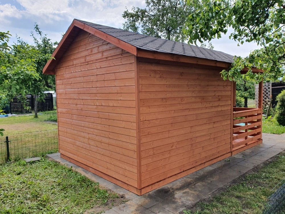 Holzhaus Jodła 2B 4 x 4m + 2m Terrasse