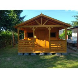 Holzhaus Jodła 2B 4 x 4m + 2m Terrasse