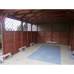 Einzelstationsüberdachung WJ4 3,5 x 6 m