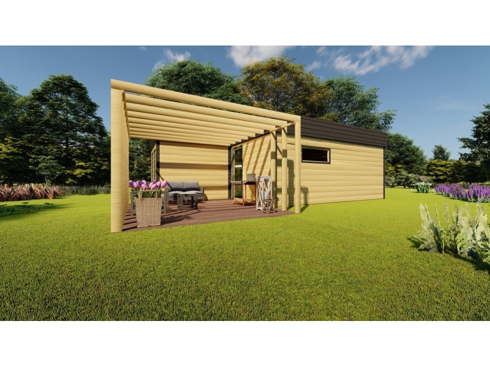 Avocado-Holzhaus 6 x 8,65 m 30,37 m2