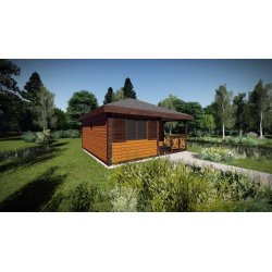 Holzhaus Larrzew 6 x 5,8 m 22,75 m2