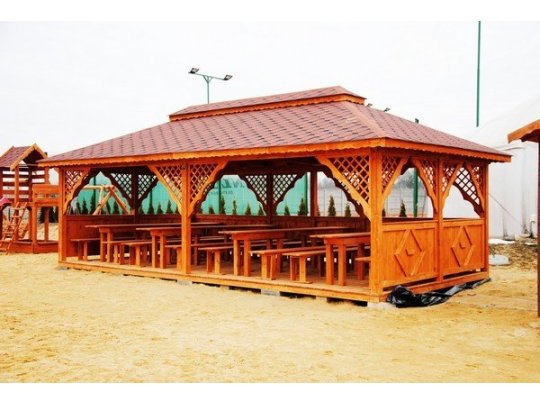 Rechteckiger Pavillon P6 6x4m 24m2