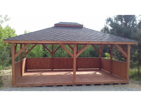 Rechteckiger Pavillon P6 6x4m 24m2