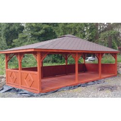 Rechteckiger Pavillon P6 6x4m 24m2