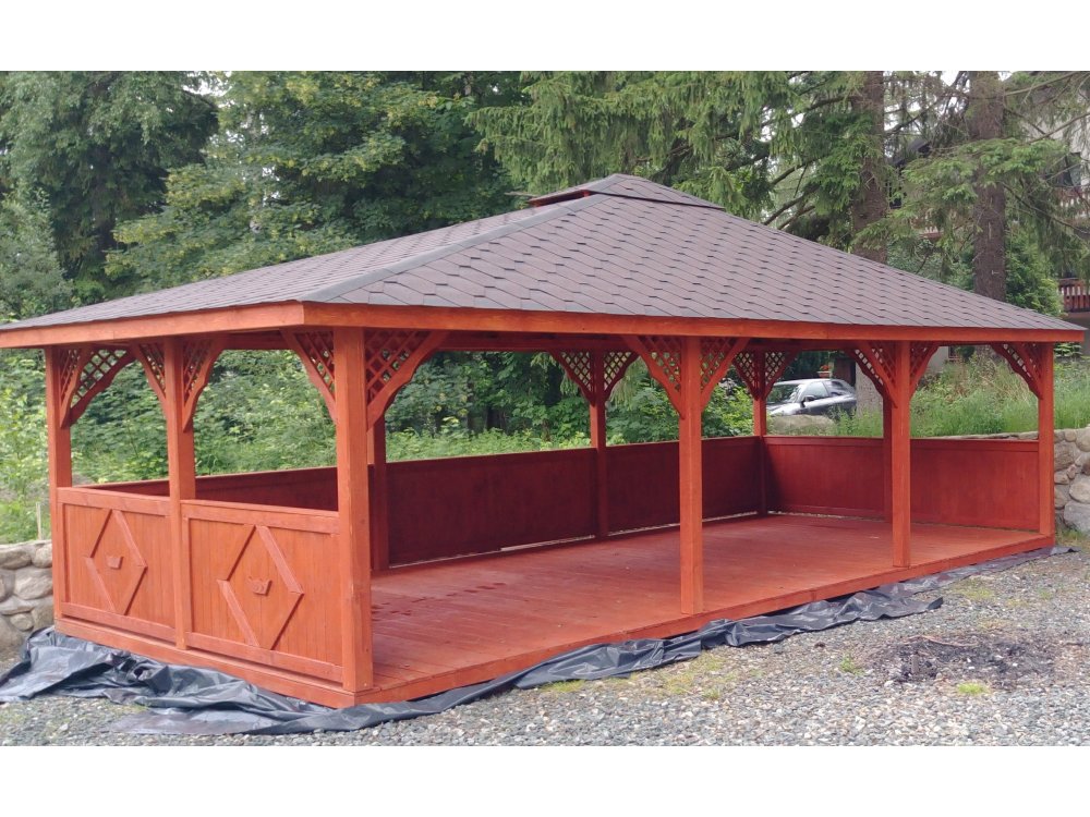 Rechteckiger Pavillon P6 6x4m 24m2
