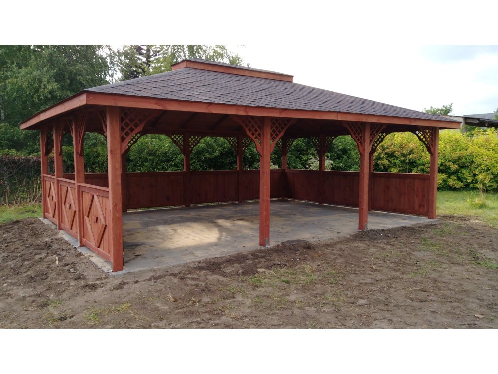 Rechteckiger Pavillon P6 6x4m 24m2