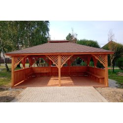 Rechteckiger Pavillon P6 6x4m 24m2