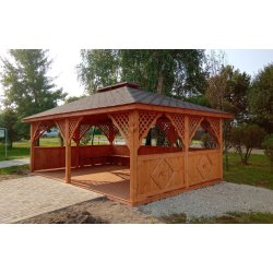 Rechteckiger Pavillon P6 6x4m 24m2