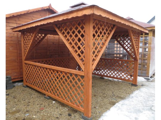 Rechteckiger Pavillon P12 3x3m 9m2 - zur Selbstmontage