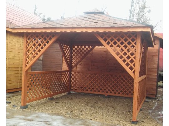 Rechteckiger Pavillon P12 3x3m 9m2 - zur Selbstmontage