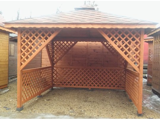 Rechteckiger Pavillon P12 3x3m 9m2 - zur Selbstmontage