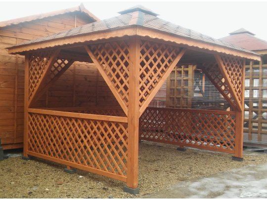 Rechteckiger Pavillon P12 3x3m 9m2 - zur Selbstmontage