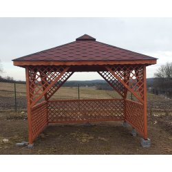Rechteckiger Pavillon P12 3x3m 9m2 - zur Selbstmontage
