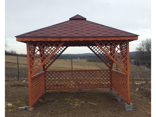 Rechteckiger Pavillon P12 3x3m 9m2 - zur Selbstmontage
