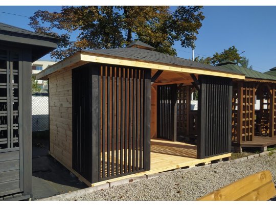 Rechteckiger Pavillon P15 4x4m 16m2