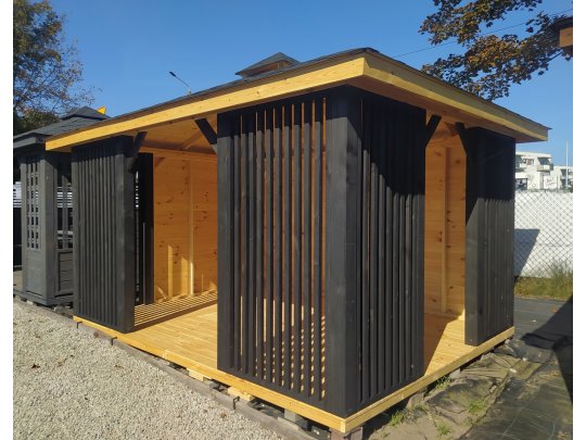 Rechteckiger Pavillon P15 4x4m 16m2