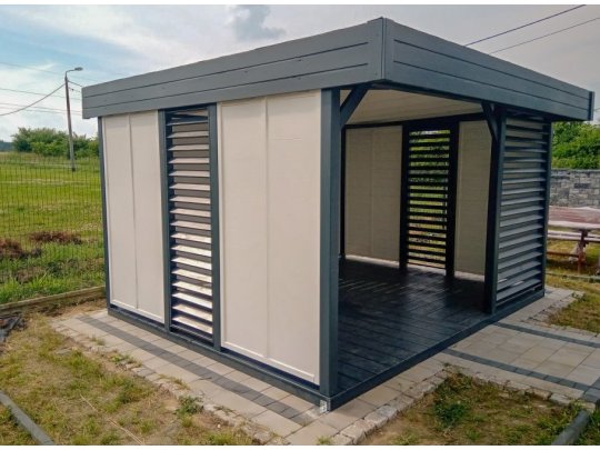 Rechteckiger Pavillon P13 3 x 3 m 9m2