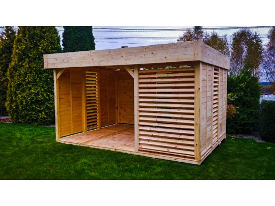 Rechteckiger Pavillon P13 3 x 3 m 9m2