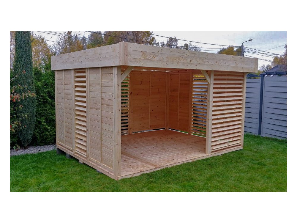 Rechteckiger Pavillon P13 4 x 4 m 16m2
