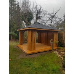 Rectangular gazebo P15 4x4m 16m2