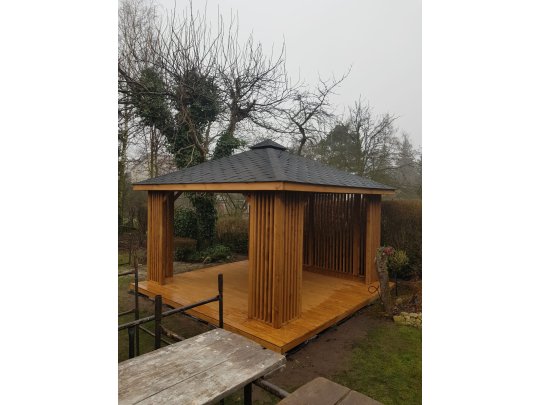 Rectangular gazebo P15 4x4m 16m2