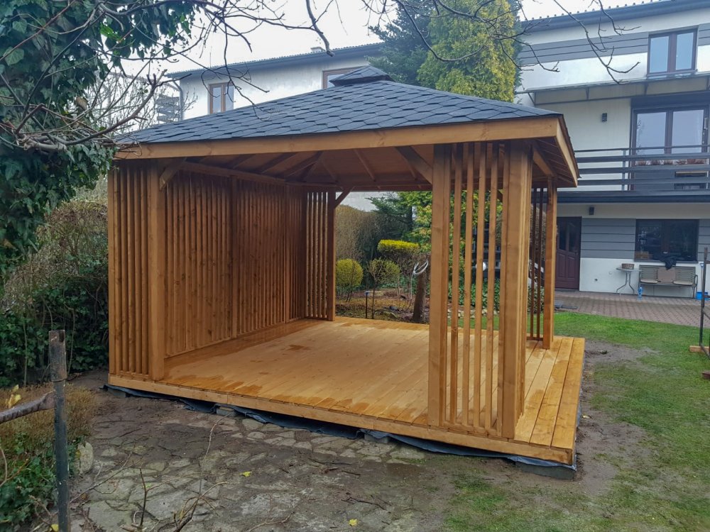 Rechteckiger Pavillon P15 4x4m 16m2