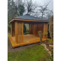 Rectangular gazebo P15 4x4m 16m2