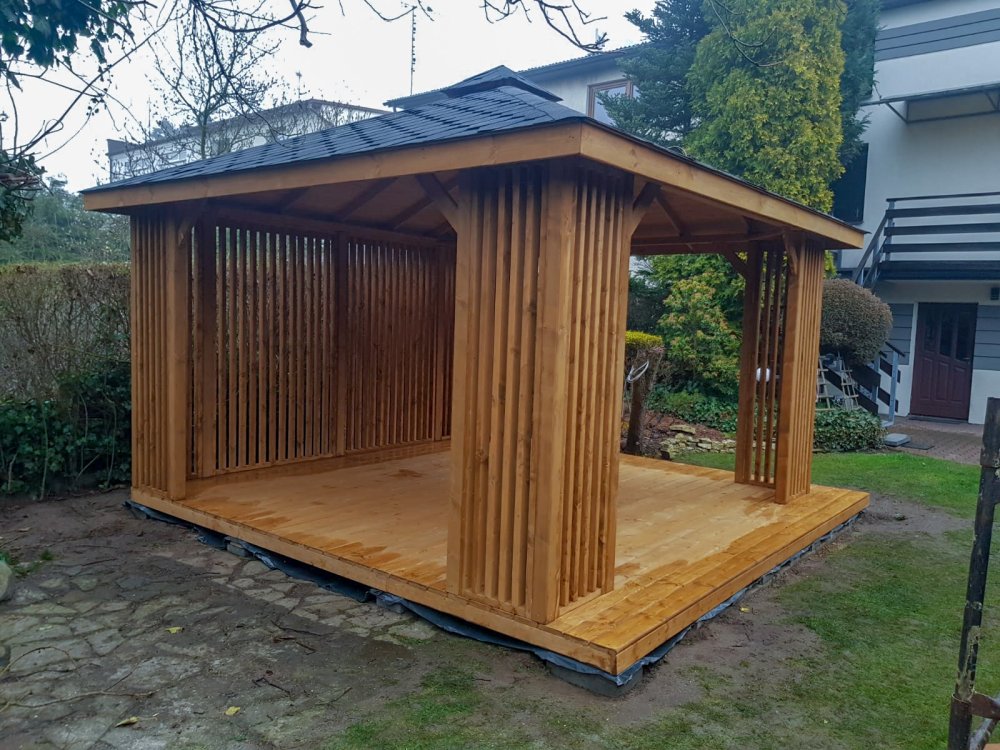 Rechteckiger Pavillon P15 3x3m 9m2