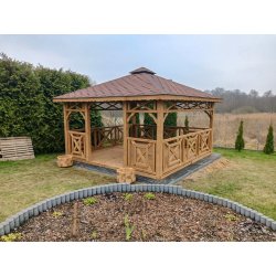 P4 rechteckiger Pavillon 4 x 3 m 12 m2