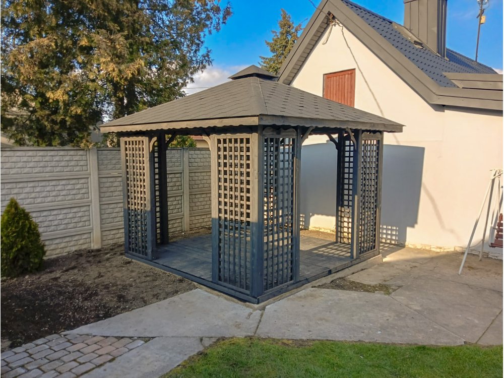 Rechteckiger Pavillon P2 4 x 4 m 16 m2