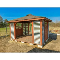 Rechteckiger Pavillon P10a 4 x 4 m 16 m2