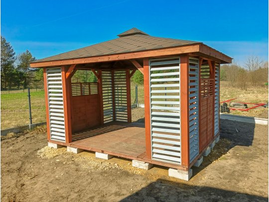 Rechteckiger Pavillon P10a 4 x 4 m 16 m2