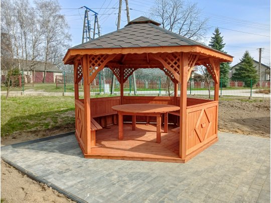 Sechseckiger Pavillon S3 ∅ 3,2m 8m2