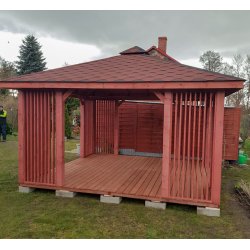 Rechteckiger Pavillon P15 4x4m 16m2